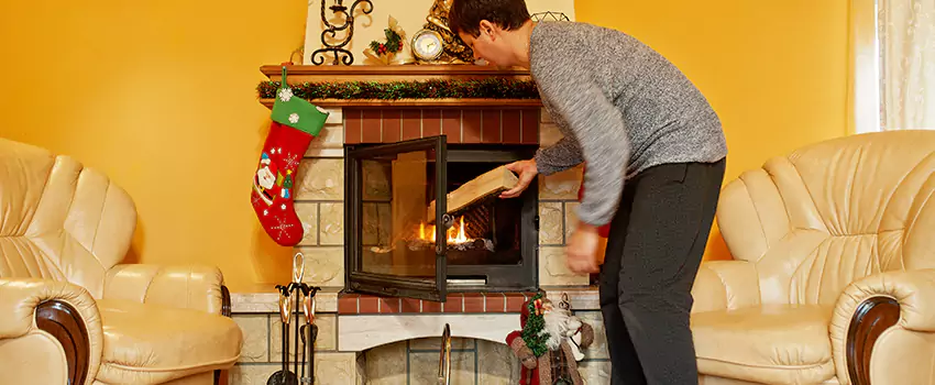 Rusted Metal Fireplace Restoration in Dunwoody, Georgia